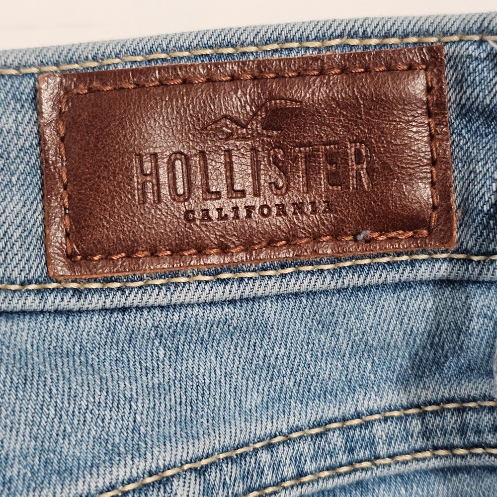 Hollister High-Rise Super Skinny Womens 3S Blue Distressed Denim Jeans Casual - Picture 8 of 8